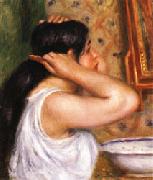 Auguste renoir The Toilette Woman Combing Her Hair Norge oil painting reproduction